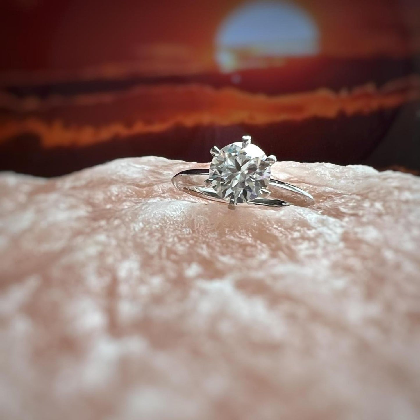 Moissanite Ring i sterling silver